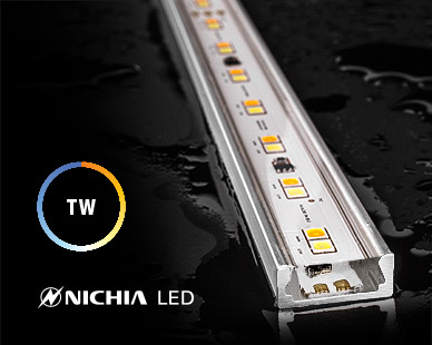 LED strip in aluminum housing, fully waterproof, dustproof