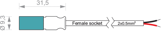 LED connector female linear lighting